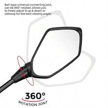 10mm  bicycle, motorcycle universal sports rearview mirror+mask - Negro - Ver 5