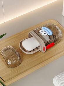 Soap Box Travel Portable Soap Box Premium Light Luxury Sealed With Lid Drain Mini Home Soap Storage Box- Durable Plastic, Oval Shape, Essential For Camping, Gym, And Bathroom Accessories,Suitable For Going Out, Traveling, Accommodation, Travel, And Business Trips,It Can Also Be Given As A Gift To Family And Friends - Multicolor - View 6