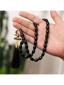 1 件，33 颗珠子 Tasbih 手链，配生命之树合金吊坠，复古优雅风格，中东祈祷珠，选择您的颜色，男女通用珠宝，日常佩戴的精神珠宝配饰，适合所有季节的礼物 - 男士手串 - 查看 5