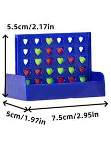 Board Games, Gifts For Easter: 1 Set Mini Heart 4-In-A-Row Game, Start Cute Outdoor Games, New Experience For Couples Competition, Challenge Logical Thinking, Unlock Romantic Moments! Essential For Travel And Outdoor Interaction, Who Can Connect Four First, Let Love And Wisdom Bloom On The Board! - Multicolor - View 7