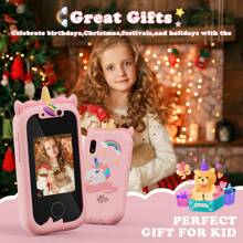 RIVGOT 1pc Kids All-In-One Portable Smart Learning Mobile Phone Toy, Suitable For 3-12 Years Old Boys & Girls, Equipped With Dual Cameras, Touch Screen And Educational Games, Perfect For Children Back To School Or Birthday Gift - Multicolor - View 9