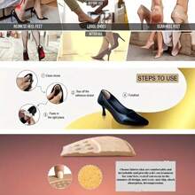 自粘式鞋跟垫 - 防滑舒适，适用于高跟鞋、运动鞋和特大码鞋，防滑鞋配件 | 弹性鞋跟垫 | 鞋垫，鞋跟垫隔热，闺蜜节，小狗，嘉年华