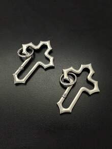 Colgante de llavero con cruz de Jesús de acero inoxidable - Amuleto para coche/bolso lleno de fe, regalo cristiano elegante, adecuado para la escuela, la iglesia y el uso diario, llavero duradero con símbolo religioso, accesorio unisex portátil que se puede colgar en la mochila, la billetera, el bolsillo y el espejo retrovisor del coche - Multicolor - Ver 5