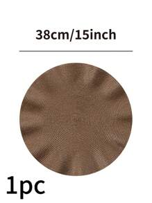1/4/6/12pcs Bohemian Style Woven Round Placemats, 15 Inch, Solid Color, Kitchen Dining Table Decor Coasters, Non-Slip Pads For Holiday Party, Birthday, Wedding, Dinner, Home Decor, Dorm (Multiple Color Options)