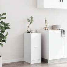 Mobiletto da farmacia bianco Larryhot 30x41x77,5 cm in legno ingegnerizzato, bello e pratico, ideale per riporre e decorare la casa - Bianco - Visualizzare 4