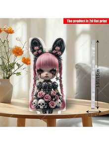 Blue Wing Jewelry/Guardian Angel Statue/Acrylic Desktop Decoration/Including Bracket Suitable For Home And Office Wedding Season Mother's Day Graduation Season Preferred - Multicolor - View 2