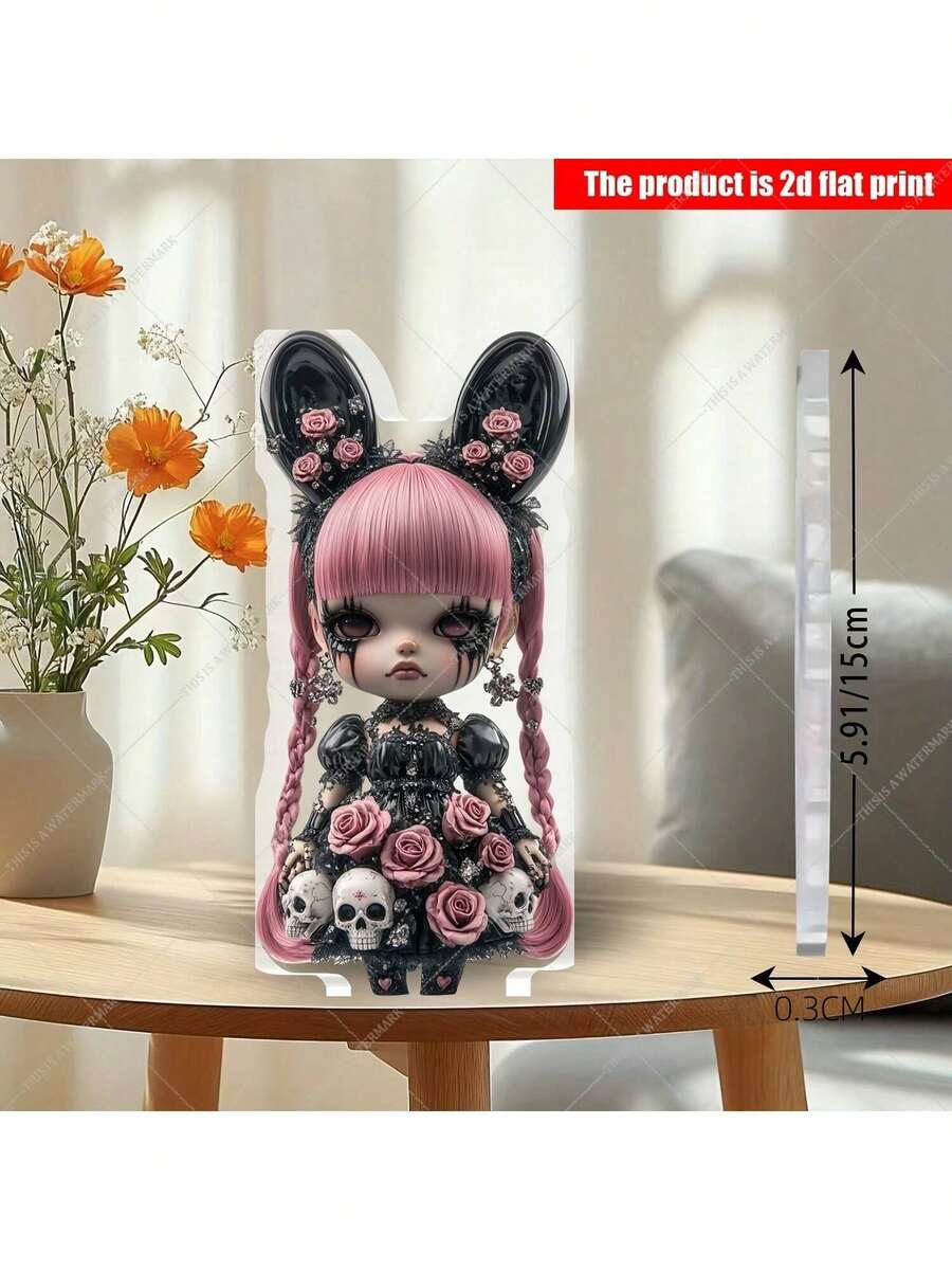 Blue Wing Jewelry/Guardian Angel Statue/Acrylic Desktop Decoration/Including Bracket Suitable For Home And Office Wedding Season Mother's Day Graduation Season Preferred