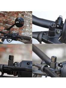 Black Mirror Adapter M10 M8 10MM 8MM Motorcycle Scooter Rearview Mirrors Adapters Right Left Hand Thread Conversion Bolt Screws 1pc - Black - View 2