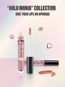 MISSLYN-HOLO SHINE Lip Gloss, Long-Lasting Shimmer, Sparkling Diamond Luster, Branded Makeup, Face Painting Cosmetics, Suitable For Women And Girls, Perfect For Winter, Y2K Style, Fashion , Suitable For Birthday, Valentine's Day, Party, New Year And Other Occasions, Best Gift Choice, Vegan And Cruelty-Free - 05 SỐT VÀNG HỒNG - Xem 5