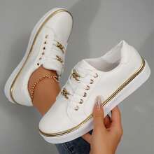 Shoes For Women Comfortable Round Toe Flat Sole Anti Slip Daily Walking - White - View 1