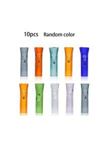 1/2/3Pcs Reusable Glass Rolling Paper Tobacco Holder Cigarette Filter Smoking Herbal Tool Mouthpiece For Father,Random Color - Multicolor - View 12