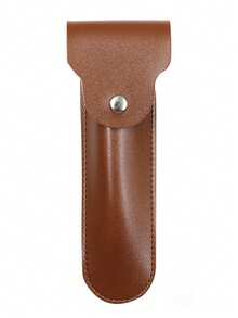 1pc Customized Razor Leather Case, Portable Shaver Storage Bag For Old-Fashioned Razor And Hair Removal Device - one-size - View 11