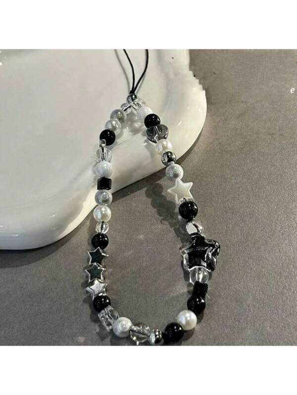 Cute Bowknot Camera/Phone Strap Chain, Pearl Beaded Wrist Lanyard, Girly Style