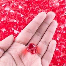 2025Super Z Outlet 120 Pack Acrylic Color Ice Rock Crystals Treasure Gems For Table Scatters, Home Vase Fillers, Event, Wedding, Arts & Crafts, Birthday Decoration Favor (1" Inch)(Apple Green) - 紅色 - 查看 3
