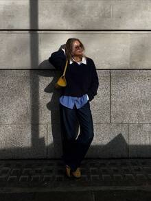 Vivid Style Women's Casual Colorblock Wide Striped Loose Knit Pullover Sweater, Suitable For Outings, Christmas, New Year And Other Occasions, Can Be Worn As Christmas