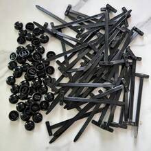 100 piezas/50 piezas Bridas de nailon de alta resistencia con cierre automático, multiusos para sujetar cables, alambres, mangueras, proyectos DIY, uso en oficina y exterior, herramienta de fijación duradera, material de alta resistencia, organización del hogar