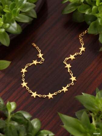 Star Anklets For Woman Girls Waterproof Stainless Steel Anklet 2025 Summer Beach Female Foot Bracelet 18K Gold Plated Jewelry Accessories Daily Wear