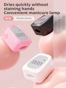 UV LED Nail Lamp, Finger Nail Cleaning Light For Toenail Repair, Highly Effective Portable Repair Light With Smart Digital Display, Small And User Friendly For Nail Use, Warm And For Daily Cleaning, 400mAh