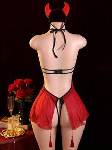 Sexy Lingerie Cosplay Little Demon Pure Desire Uniform Suit Sexy - Black - View 3