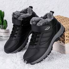 Herren Lässig PU Leder Wanderstiefel, Outdoor Winter Warm Sportschuhe, Hochwertige Schneestiefel, Wanderstiefel, Paar-Modelle, Neues Design Schuhe in Große Größen, Strapazierfähige rutschfeste Trekkingschuhe, Herbst/Winter Unisex Hohe Stiefel, Outdoor Sport Lässig Schuhe, Hohe Stiefel, Schwarze Schuhe, Graue Schuhe, Mehrfarbige Unisex Schuhe geeignet für kaltes Herbst/Winter Wetter