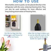 HI FINE CARE Active Wine Cooler, Freezer Sleeve, Quick Cooling, Keeps Drink Cold, 2 Packs