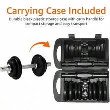 Adjustable Dumbbell Hand  Set, 38 Pounds, Black