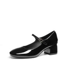 Women's Mary Jane Pumps Low Heel Dress Shoes Closed Round Toe Comfortable Wedding, Office, Party & Casual Work Shoes - 黑色 - 查看 4