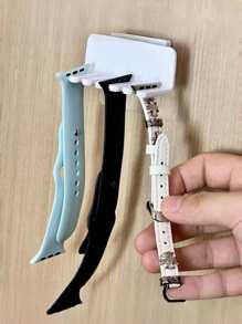 壁挂式支架兼容 表带支架表带收纳架，兼容三星壁挂式表带悬挂收纳整理架表带兼容 桌面悬挂展示架底座支架适用于 表带架多功能硅胶插座展示和墙壁收纳架，适合所有品牌，适用于智能手表的表带收纳架 - 均碼 - 查看 6