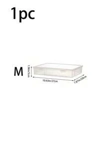 1/2/3pcs Transparent Plastic File Storage Boxes With Lids, A4 Size, Multi-Purpose Desk Organizer For Documents And Magazines, Rectangular Office Supplies Holder, Document Storage Box, Storage File Boxes,For School Supplies,Back To School