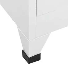 Larryhot Armario Taquilla con 18 Compartimentos Metal 90x40x180 cm, bonito y práctico, ideal para almacenaje y decoración del hogar - Gris - Ver 6