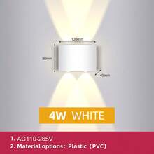 4/6/8 LED Warm Light Wall Lamp, Indoor/Outdoor Waterproof Home Decor Wall Light, Suitable For Balcony/Patio/Living Room/Bedroom/Garden/Porch/Kitchen/Bathroom/Staircase/Hallway/Attic/Store/Exterior Wall/Street - Multi-light LED Wall Lamp - View 16