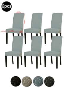 1pc/2pcs/4pcs/6pcs/30pcs Meteorite Gray Waterproof Milk Silk Coated Chair Covers, Classic Minimalist Design, Dust & Stain Resistant Stretch Chair Slipcovers, Suitable For Hotel, Restaurant, Living Room Chairs, Black, Light Gray, Khaki - Multicolor - View 25