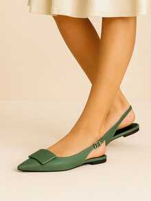 Women Flats - 綠色 - 查看 1