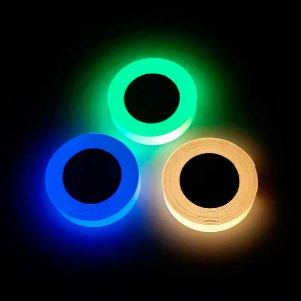 1 pieza Cinta luminosa de advertencia de , pegatinas luminosas, salidas de , rutas de escape contra incendios, escenario, pegatinas de pared fluorescentes autoadhesivas, juegos, fiestas, señales, marcas, advertencias de , decoración de habitaciones, decoración del hogar, decoración de paredes, decoración de salas de estar, pegatinas personalizadas