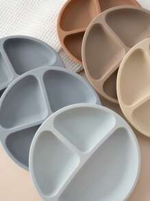 PopLittleOne 1pc Baby Sucker Silicone Dining Plate Children Dishes Suction Toddle Training Tableware Kids Feeding Bowls Baby Stuff