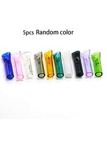 1/2/3Pcs Reusable Glass Rolling Paper Tobacco Holder Cigarette Filter Smoking Herbal Tool Mouthpiece For Father,Random Color - Multicolor - View 13