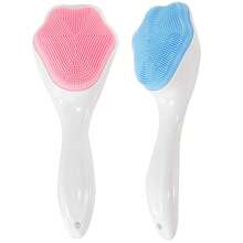 Silicone Face Scrubber Exfoliating Brush, Manual Handheld Facial Cleansing And Blackhead Scrubber, Soft Bristles Waterproof For Face Skincare (Blue, Pink,Green 1pc Randomly) - 隨機顏色 - 查看 1