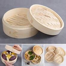 Bamboo Steamer Basket With Lid Dumpling Steamer Basket Chinese Steamer Basket Bamboo Steamer For Cooking Bao Buns Steam Basket, Family Dinner Supplies, Party Supplies