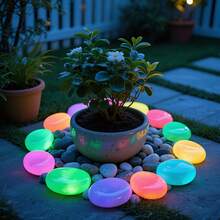 100/200/400pcs Artificial Resin Decorative Stones, They Absorb Light Like Mysterious Messengers During The Day And Shine Like Dreamy Elves At Night. Suitable For Pond Courtyard Halloween Decoration And Halloween Gifts