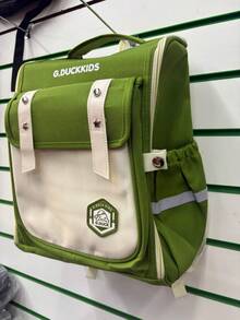 Ergonomic Student Backpack Waterproof Travel Cute Nylon Material Adjustable Straps Fashion - 綠色 - 查看 2