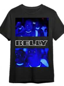 DMX Belly Movie T-Shirt, DMX Shirt Fan Gifts, DMX Vintage Shirt, Belly Movie Shirt, Music Shirt, Ra Funny Men's Short Sleeve Graphic T-Shirt Collection Black PRpper Shirt, Hip Hop Shirt, Belly Shirt - 黑色 - 查看 1