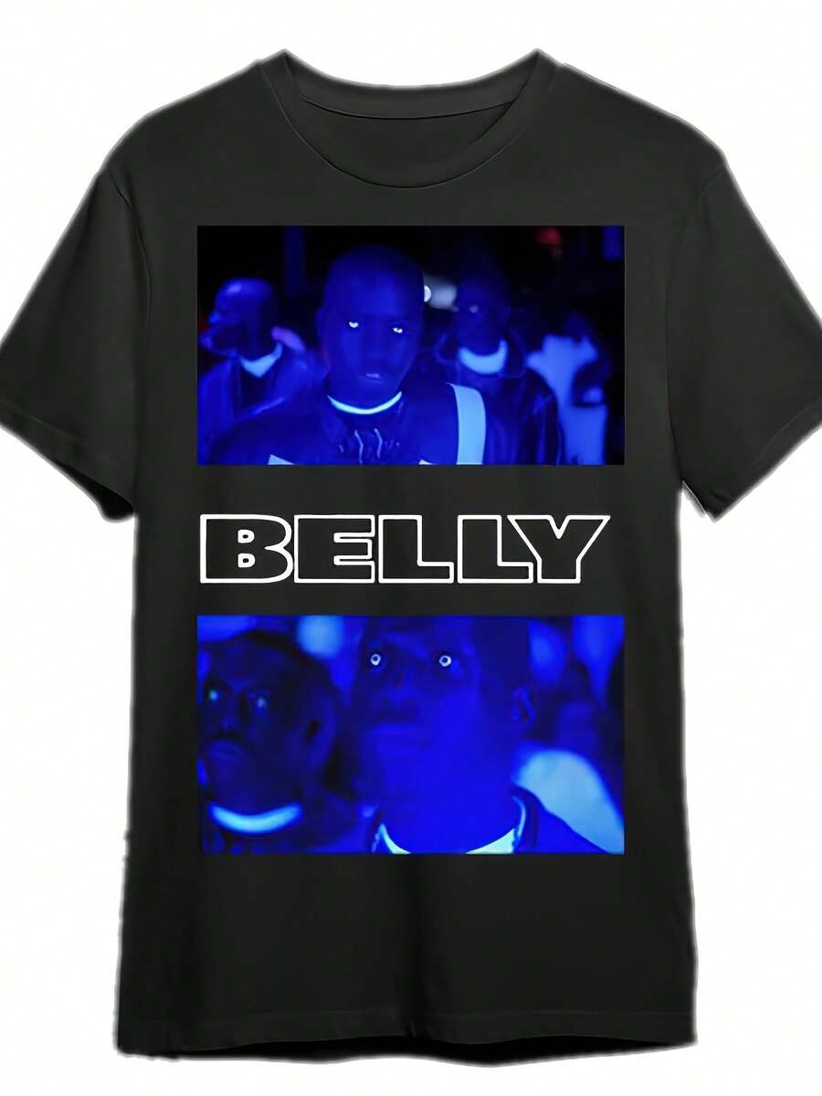 DMX Belly Movie T-Shirt, DMX Shirt Fan Gifts, DMX Vintage Shirt, Belly Movie Shirt, Music Shirt, Ra Funny Men's Short Sleeve Graphic T-Shirt Collection Black PRpper Shirt, Hip Hop Shirt, Belly Shirt - 黑色 - 查看 1