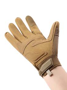 1 Pair Outdoor Sports Full Finger Gloves, Suitable For All Seasons, Hiking, Climbing, Motorcycle Riding, Anti-Slip & Durable, Touchscreen Compatible Men's Gloves