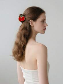 1 件装女士浪漫鸡蛋花发夹，彩色花朵金属发饰，适合高发量，适合日常佩戴和派对发夹爪夹发夹发夹发夹发夹发夹发夹，海滩配饰秋冬女士度假装发饰