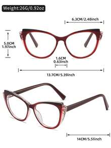 LINFEMAND Multi-Color Block Patchwork Cat Eye Decor Fashion Non-Prescription Glasses, Women Party/Dance Outfit, Photo Accessory, Holiday Gift - Multicolor - View 8