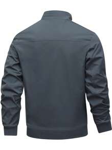 Fleece Lined Jacket Men, Fashionable Hooded Casual Warm Outerwear For Street Wear