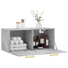 Mobiletto dA, Parete Larryhot Concrete Grey 80x36,5x35 cm in legno ingegnerizzato, bello e pratico, ideale per riporre oggetti e decorare la casa - Grigio - Visualizzare 4