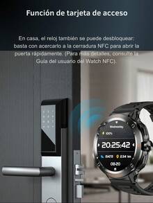 EFFEOKKI Men's 2-In-1 Smart Watch (With Earbuds) - Zinc Alloy Bezel, 1.46" Touchscreen, Supports Wireless Calling, Music Playback, NFC, Multiple Sports & Health Tracking Functions, Compatible With IOS/Android - D13/Black Strap/Zinc Alloy Bezel - View 10