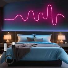 1m/3.28 英尺、2m/6.56 英尺、3m/9.84 英尺、4m/13.1 英尺、5m/16.4 英尺霓虹灯房间装饰、婚礼装饰、USB 电源、3 键控制、LED 霓虹灯个性化节日礼物、卧室装饰、家居装饰 USB LED 灯、生日礼物、卧室 LED 灯、LED 夜灯、房间装饰、节日装饰、墙壁装饰、电视背景装饰、派对装饰、室内装饰灯带 - 彩色光 - 查看 3