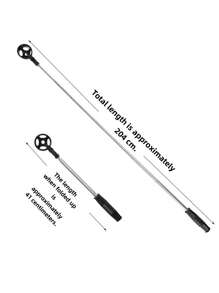 1pc Golf Ball Picker Is Made Of Stainless Steel, Featuring High Strength And Corrosion Resistance. It Can Adapt To The Outdoor Environment Of The Golf Course And Is Durable. It Has An 8 - Section Telescopic Structure, Allowing The Length To Be Adjusted According To Actual Needs.